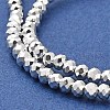 Electroplate Glass Beads Strands X-EGLA-D030-15A-06-3