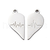 304 Stainless Steel Split Pendants STAS-H235-03D-P-1