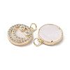 Brass Pendants Pave Shell KK-L208-77G-2