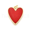Brass Enamel Pendants KK-K401-14G-09-1