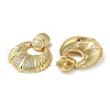 Rack Plating Brass Micro Pave Clear Cubic Zirconia Pendants KK-M268-04G-2