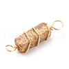 Natural Picture Jasper Connector Charms PALLOY-JF01580-04-3