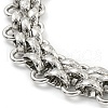Non-Tarnish 304 Stainless Steel Chain Necklaces NJEW-P298-01A-P-2