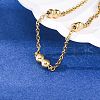 304 Stainless Steel Rolo Chain Bracelets for Women BJEW-C094-08G-3