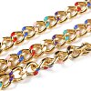 Golden Brass Enamel Curb Chain CHC-H103-07E-G-1