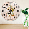 MDF Printed Wall Clock HJEW-WH0058-015-5