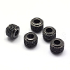 Rack Plating Brass Cubic Zirconia European Beads ZIRC-S023-02B-1