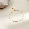 304 Stainless Steel Crystal Rhinestone Link Chain Anklets FS-WGA577E-03-1