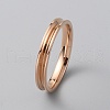 Stainless Steel Grooved Finger Ring Settings RJEW-WH0012-11H-1