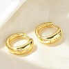 Star Brass Micro Pave Clear Cubic Zirconia Hoop Earrings EJEW-D311-104G-5