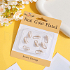 Beebeecraft 5Pairs Brass Micro Pave Cubic Zirconia Ear Hooks KK-BBC0014-85-6