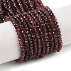 Faceted Rondelle Natural Garnet Bead Strands X-G-I156-08B-1