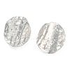 Brass Hammered Texture Stud Earring Finding KK-L208-51P-1
