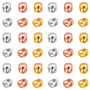   120pcs 3 Colors Hammered Brass Cord End Caps KK-PH0001-83-1