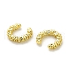 Brass Square Beaded Cuff Earrings EJEW-L270-002G-2