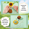 Crochet Sunflower Hanging Ornament AJEW-WH0475-35-3
