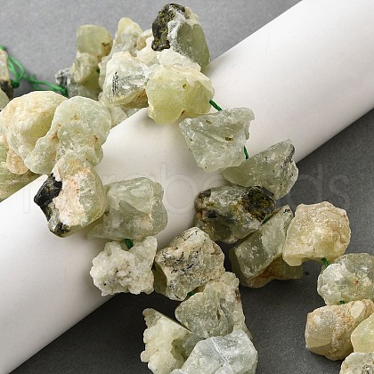 Natural Prehnite Beads Strands G-S386-B03-1