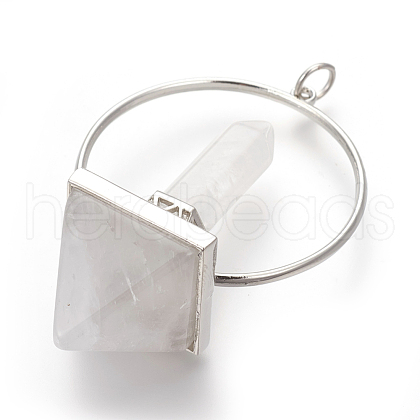Natural Quartz Crystal Big Pendants G-I214-A01-1