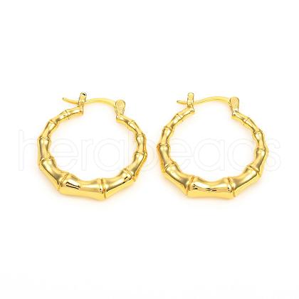 Brass Hoop Earrings EJEW-F250-08-G-1