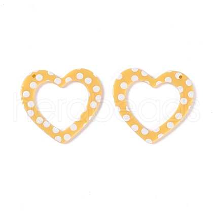 Opaque Printed Acrylic Pendants X-MACR-N011-008-C04-1
