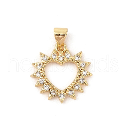 Brass Micro Pave Cubic Zirconia Pendants KK-R100-05G-1