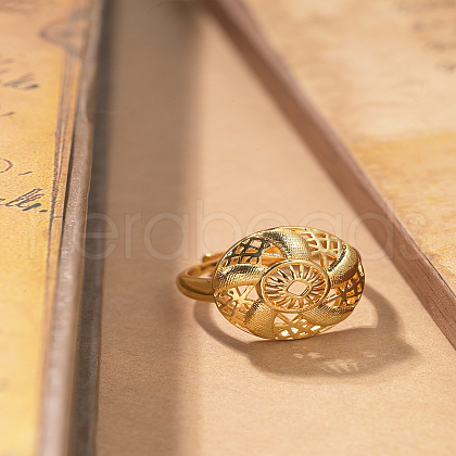 Brass Adjustable Finger Rings for Women FS-WG2B5D6-05-1