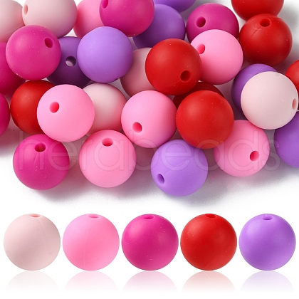 35Pcs Food Grade Eco-Friendly Silicone Focal Beads SIL-FS0001-22D-1