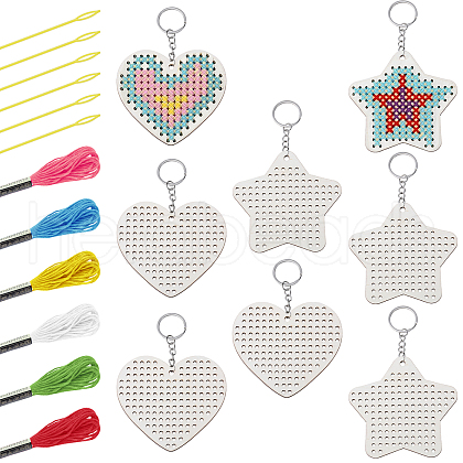 DIY Wooden Keychains DIY-WH0496-54-1
