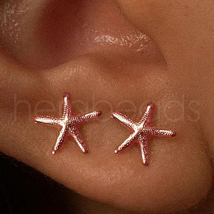 Starfish Zinc Alloy Stud Earrings FS-WG75EDA-03-1