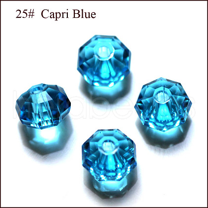 Imitation Austrian Crystal Beads SWAR-F083-4x6mm-25-1