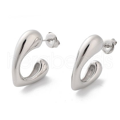 Non-Tarnish 304 Stainless Steel Stud Earrings EJEW-H115-15P-1
