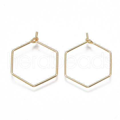 Brass Earring Hooks KK-T038-424A-G-1