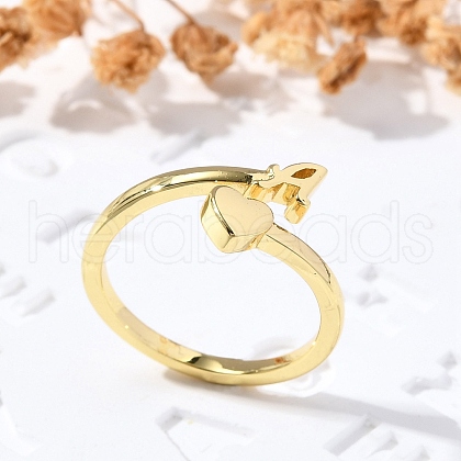 Brass Cuff Rings for Women RJEW-U044-A-1