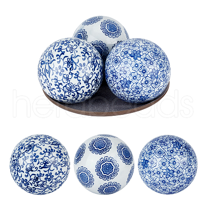 Handmade Porcelain Beads PORC-WH0020-03-1
