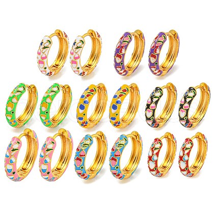 Rack Plating Brass Hoop Earrings EJEW-C102-46G-1
