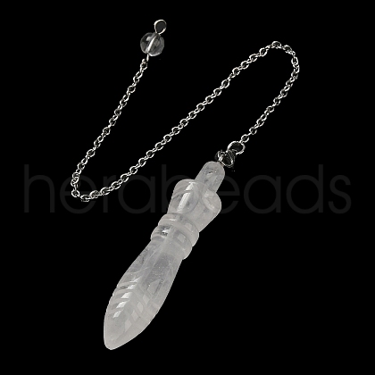 Natural Quartz Crystal Pointed Dowsing Pendulums G-F758-F07-P-1