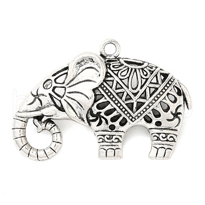 Tibetan Style Alloy Pendants TIBEP-R212-AS-RS-1