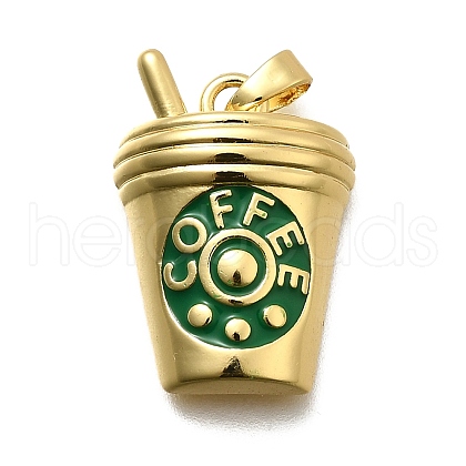Brass Enamel Pendants X-KK-Z093-10G-1