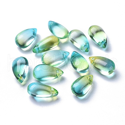 Transparent Glass Charms X-GLAA-O017-01C-1