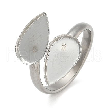 304 Stainless Steel Cuff Rings Components X-STAS-K279-02E-P-1