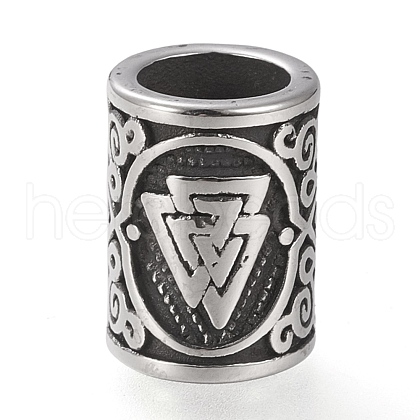 304 Stainless Steel European Beads X-STAS-K199-04AS-1