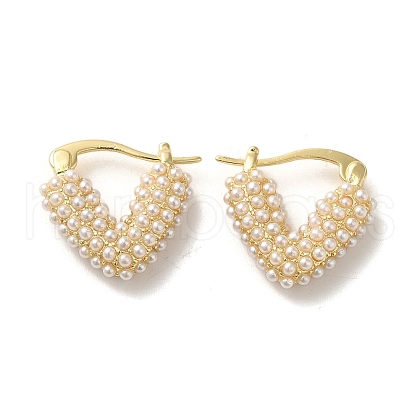 Brass Hoop Earrings for Women EJEW-M251-08G-1