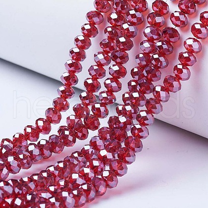 Electroplate Glass Beads Strands EGLA-A034-T2mm-A06-1