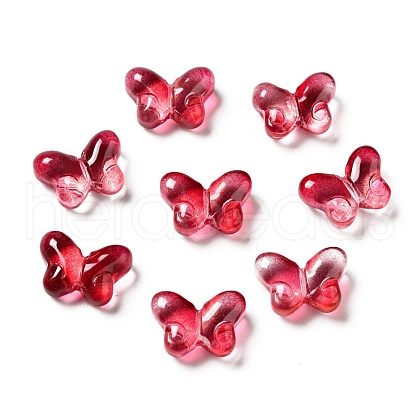 Transparent Baking Paint Glass Beads GLAA-F115-01I-1