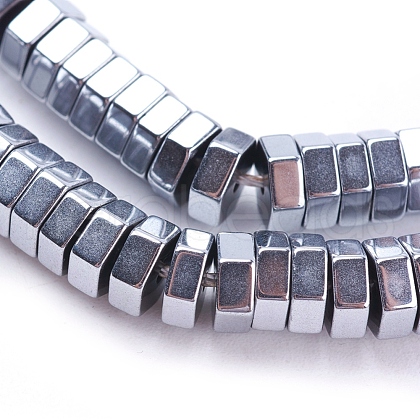 Electroplated Non-magnetic Synthetic Hematite Bead Strand X-G-E431-02B-1