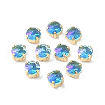 Moonlight Effect Flat Round Sew on Rhinestone RGLA-G018-01B-01-1