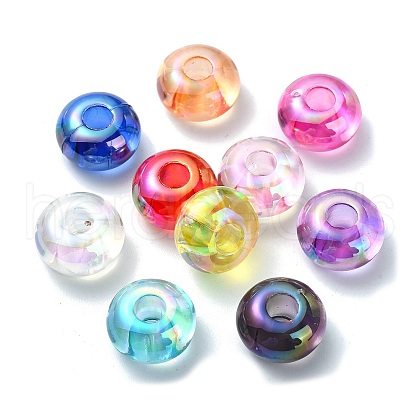 Transparent Acrylic European Beads X-OACR-E033-20-1