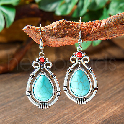 Bohemian Style Alloy Acrylic Dangle Earrings WG0B115-07-1