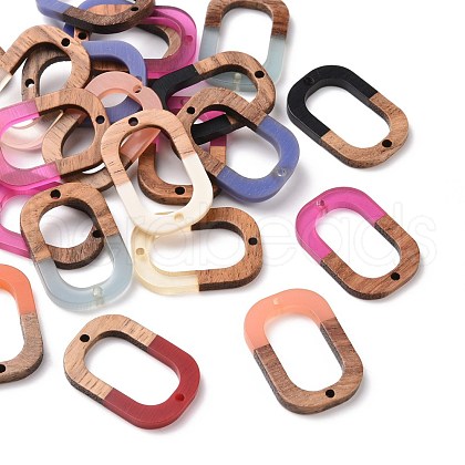 Resin & Walnut Wood Links connectors RESI-S367-06-M-1