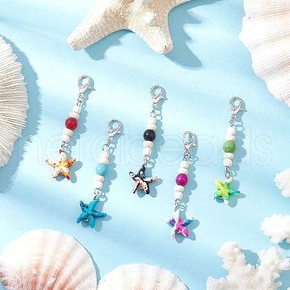 Shell Pendant Decorations HJEW-JM03373-02-1